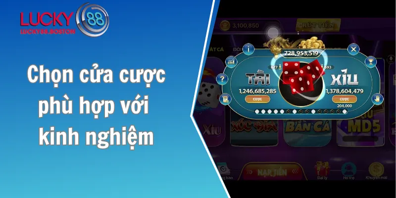 Chọn cửa cược phù hợp với kinh nghiệm, kỹ năng