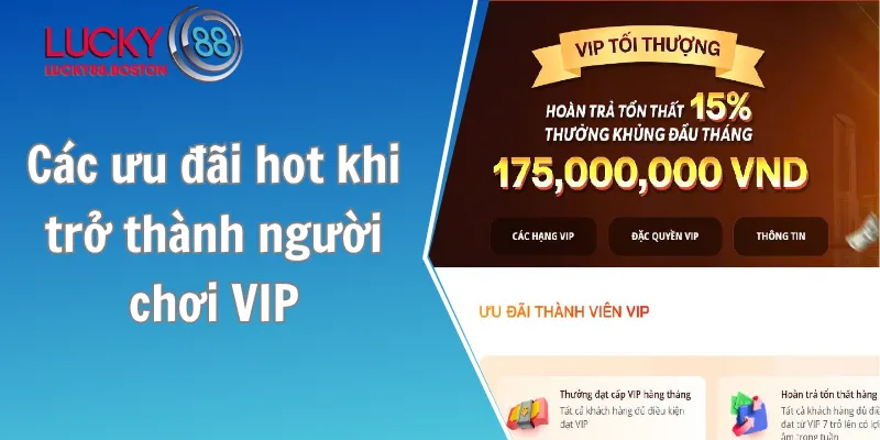 Các ưu đãi hot khi trở thành người chơi VIP