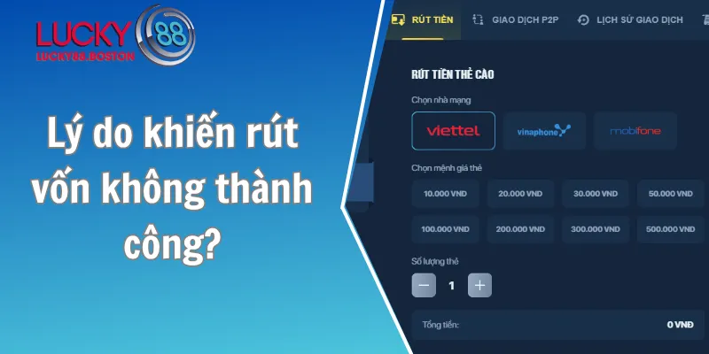 Lý do khiến rút vốn không thành công?