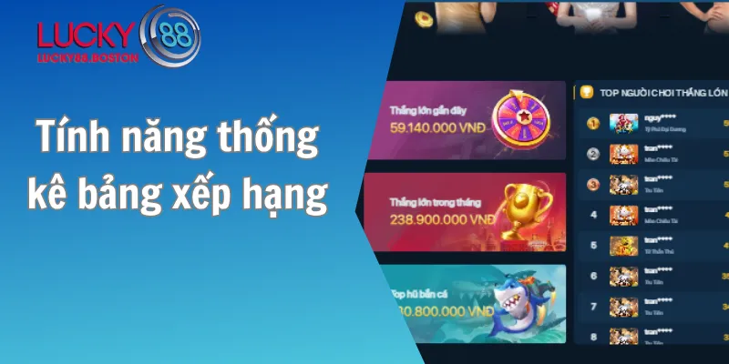 Tính năng thống kê bảng xếp hạng